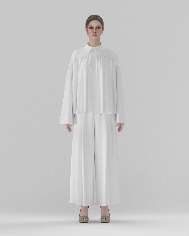 DF-TP-26024 · Loose-Fit Bell-Sleeve Shirt