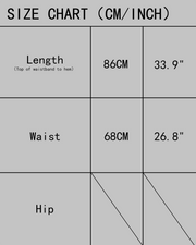 DF-BT-26001 tiered midi skirt size chart, cm and inch