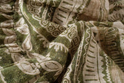 A-Line Tiered Print Midi Skirt