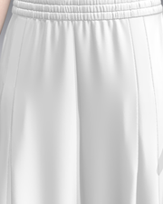 Wide-Leg Smocked-Waist Pinstripe Trousers (DF-BT-26002) – fabric and construction detail, 3D render