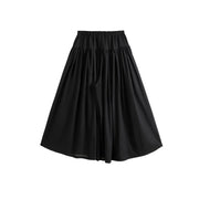 A-Line Drawstring-Waist Maxi Skirt