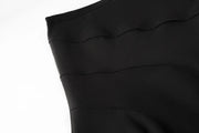 Flared Elastic-Waist Maxi Skirt