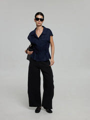 Full-Length Wide-Leg Trousers