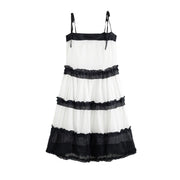 A-Line Tiered Ruffle Midi Dress