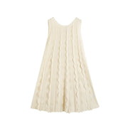 A-Line Wavy-Pleat Mini Dress