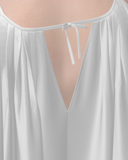 Trapeze Halter-Neck Maxi Dress — fabric and construction detail, 3D render