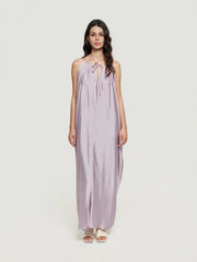 Trapeze Halter-Neck Maxi Dress