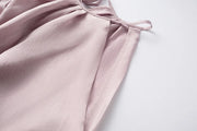 Trapeze Halter-Neck Maxi Dress