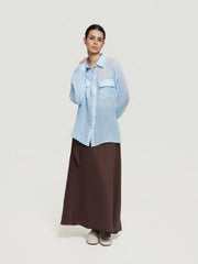 Regular-Fit Striped Shirt with Twin Pockets