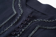 Regular-Fit Beaded Band-Collar Pullover Shirt
