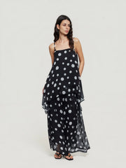 Loose-Fit Polka-Dot Sheer Cami and Trousers Set