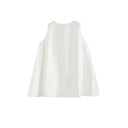 A-Line Round-Neck Sleeveless Top