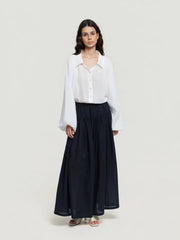Oversized Shirt with Bishop Sleeves