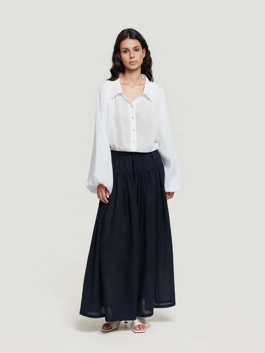Oversized Shirt with Bishop Sleeves